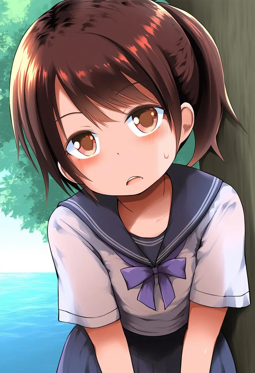 海辺に立つ深星まどか