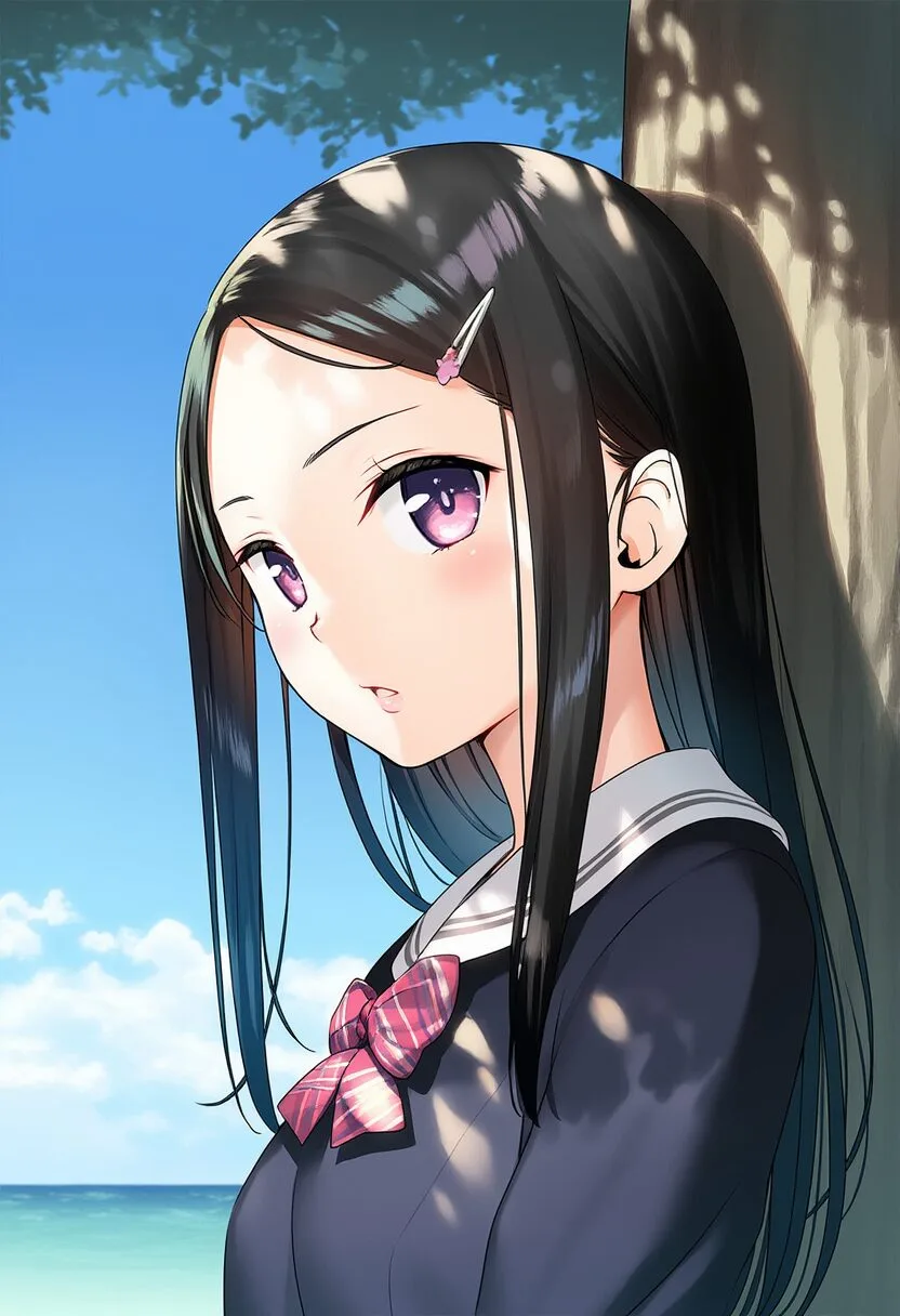 おでこの天使は海辺に立つ