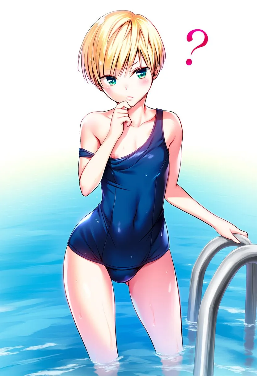 すみかはプールでおっぱい溢れる