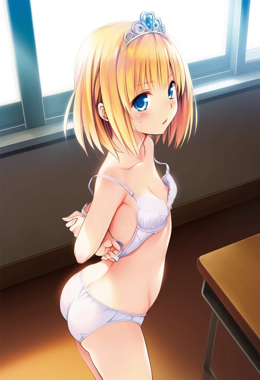 ブラからちょっと見える聡明な姫の乳首