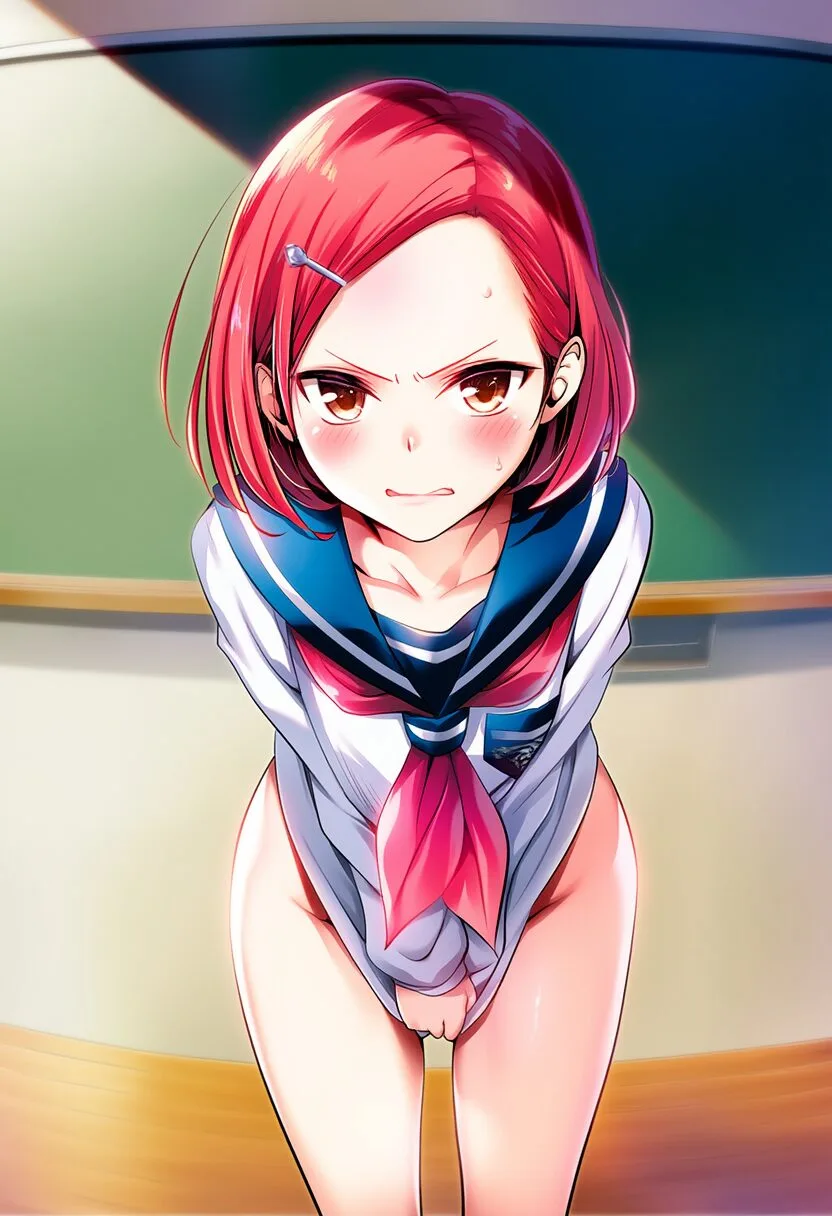 あかねは見えそうで、見えない。