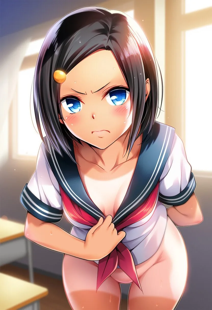 スポーティーな女子は見えそうで、見えない。