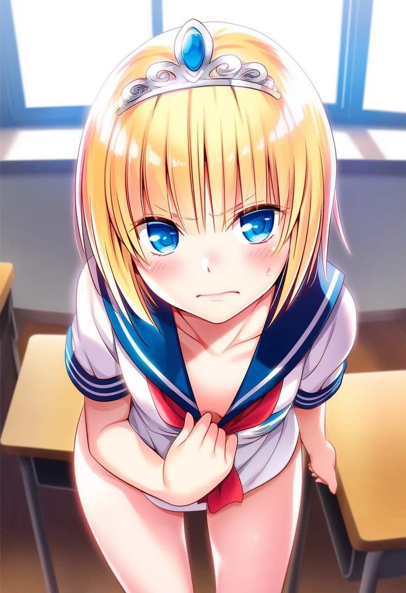 可愛い姫は見えそうで、見えない。
