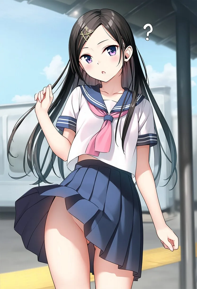 吊り目黒髪のお嬢様はノーパンなのに気づかない