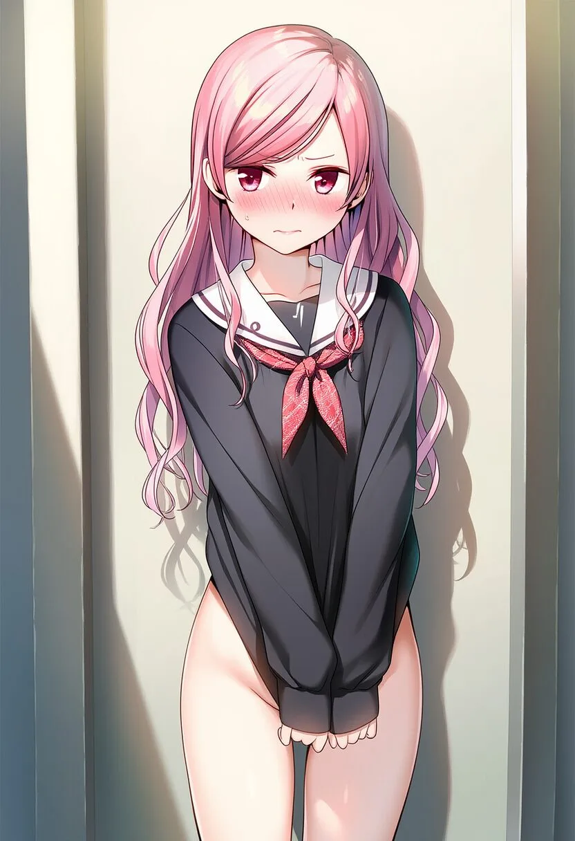 天パなピンク髪の女子は恥ずかしい系の罰を受けている