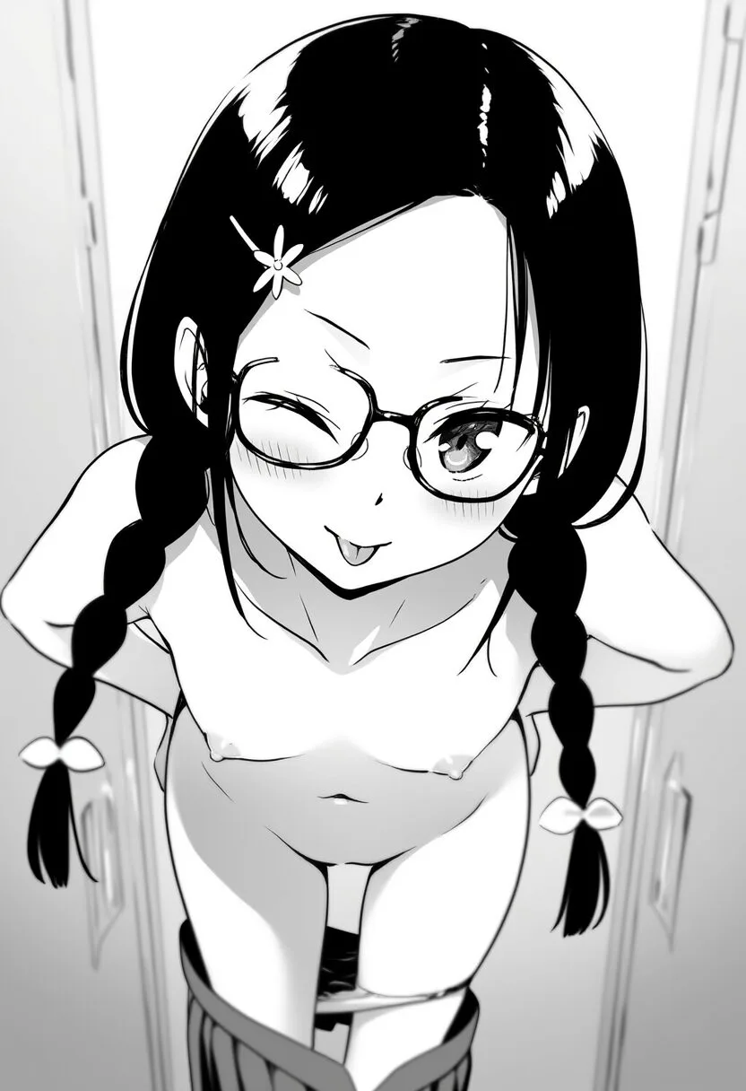 眼鏡委員長どのはイタズラな笑顔で脱いでる