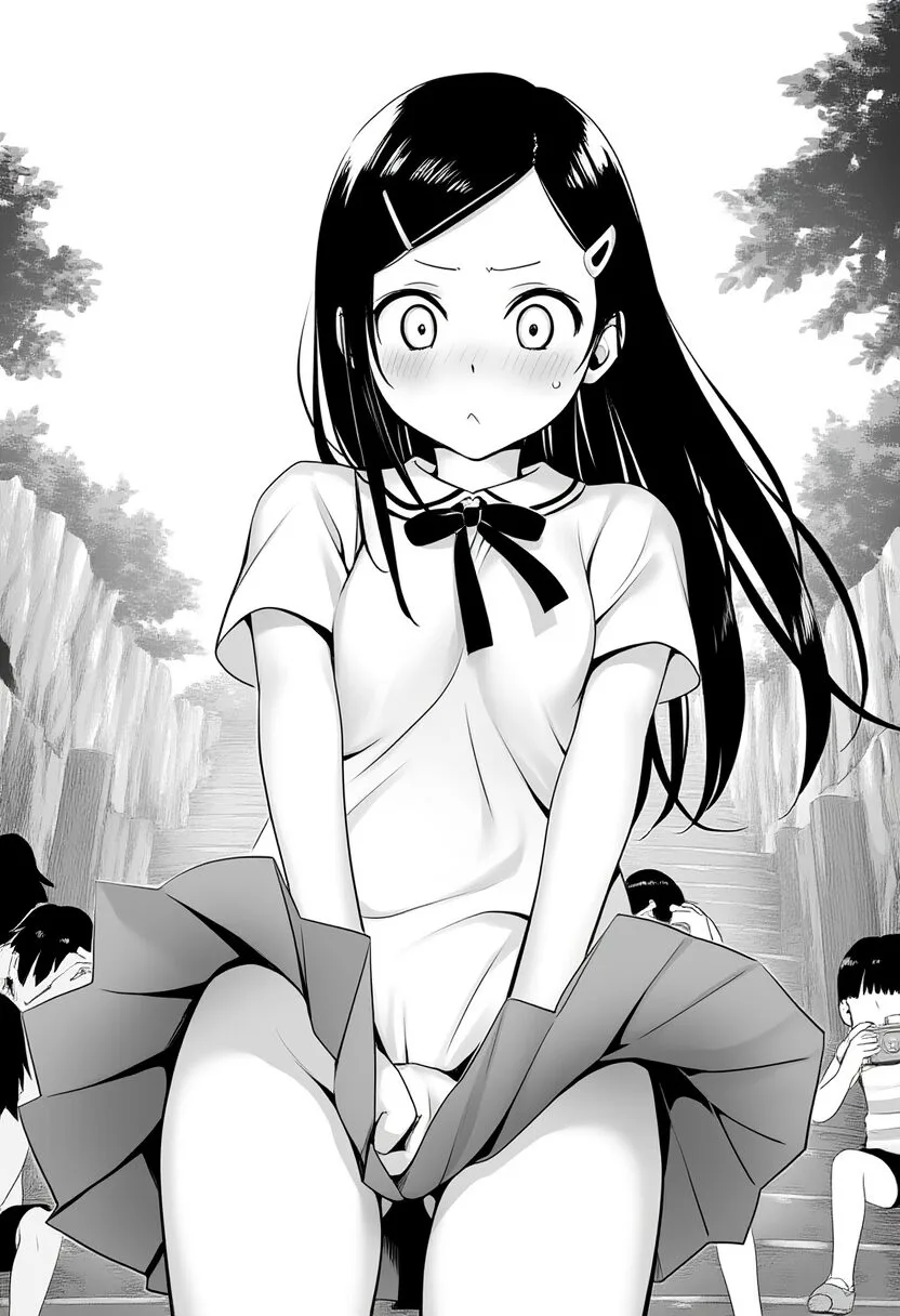 可愛くてどうしようもない女の子はノーパンで撮影されている
