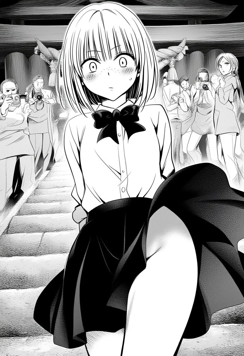 金髪ポニテ女子はノーパンで撮影されている