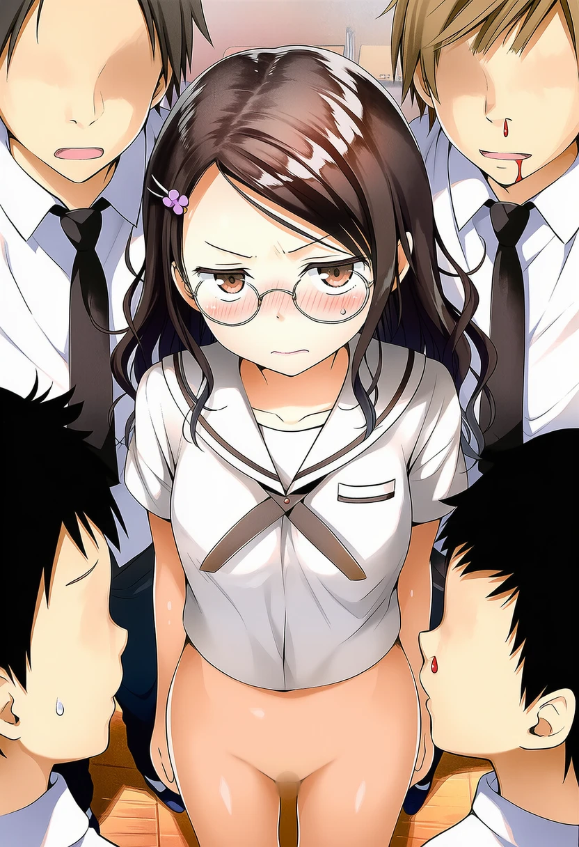 暮野はづき: school uniform, classroom, {{{{{{{{bottomless, nsfw, vagina}