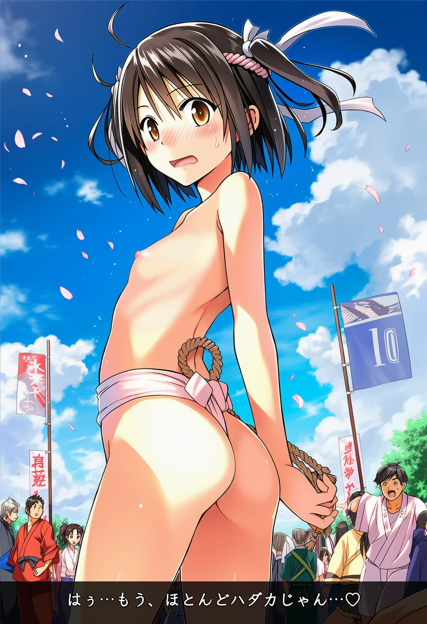 お祭り女子の歌原みつき はふんどしのみ